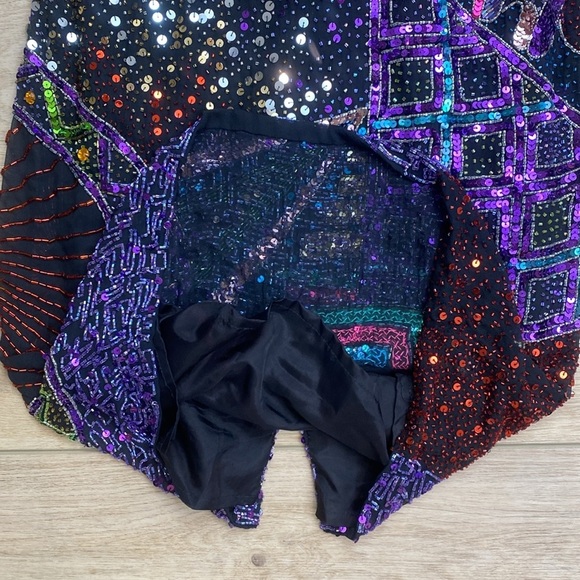 Vintage‎ Beaded Cocktail Mini Dress - Picture 8 of 16